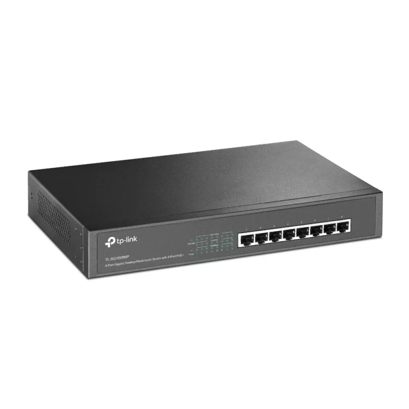 TP-Link TL-SG1008MP Nevaldomas Gigabit Ethernet (10/100/1000) Power over Ethernet (PoE) 1U Juodas
