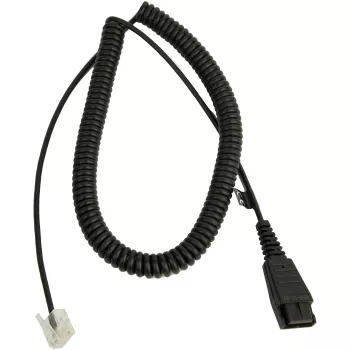 „Jabra LINK Siemens Openstage“ laidas, jungtis QD – RJ-45, 0,5 m (susuktas 2 m), juodas