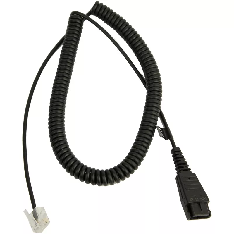 „Jabra LINK Siemens Openstage“ laidas, jungtis QD – RJ-45, 0,5 m (susuktas 2 m), juodas