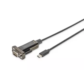 DIGITUS USB Type C 2.0 į nuoseklųjį keitiklį, DSUB 9M 1 m laidas