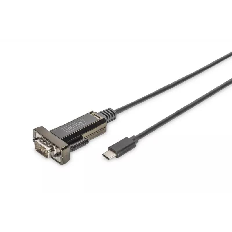 DIGITUS USB Type C 2.0 į nuoseklųjį keitiklį, DSUB 9M 1 m laidas
