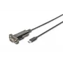 DIGITUS USB Type C 2.0 į nuoseklųjį keitiklį, DSUB 9M 1 m laidas