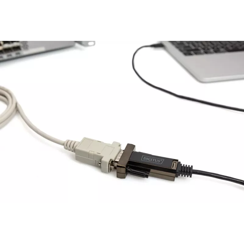 DIGITUS USB Type C 2.0 į nuoseklųjį keitiklį, DSUB 9M 1 m laidas