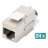 DIGITUS Modulinis pataisų skydelis – ekranuotas su 24x DN-93615 24 prievadų 1U montuojamas į stovą pilkas RAL 7035