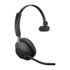 Jabra Evolve2 65 USB-A UC Mono su įkrovimo stotelė - juoda, belaidė, biurui/skambučių centrui, 20 - 20000 Hz, 99,2 g, ausinė, juoda