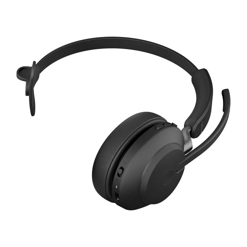 Jabra Evolve2 65 USB-C UC Mono - Juoda, Belaidis, Biuras/Skambučių centras, 20 - 20000 Hz, 99,2 g, Ausinės, Juoda
