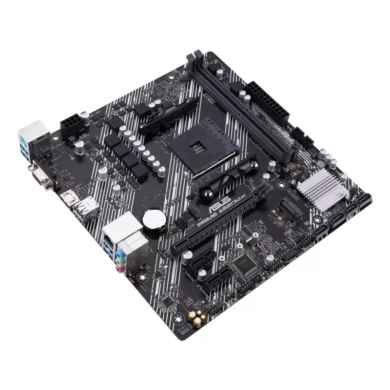 Motininė plokštė ASUS PRIME A520M-K, AMD A520 mikroschemų rinkinys, Socket AM4, micro ATX, 2x DDR4, 64 GB, 1x M.2, 4x SATA III, HDMI 2.1