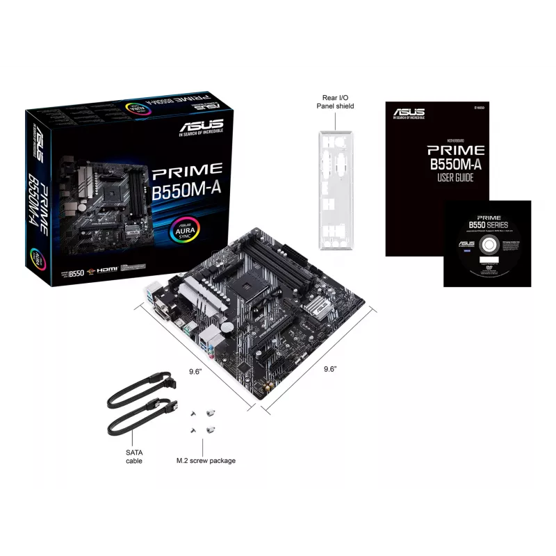 Pagrindinė plokštė ASUS PRIME B550M-A AMD B550 lizdas AM4 mikro ATX