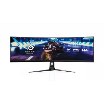 ASUS ROG Strix XG49VQ kompiuterio monitorius 124,5 cm (49 colių) 3840 x 1080 pikselių „UltraWide Full HD“ LED juodas