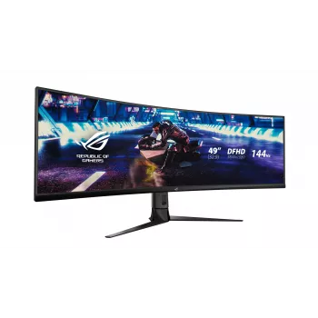 ASUS ROG Strix XG49VQ kompiuterio monitorius 124,5 cm (49 colių) 3840 x 1080 pikselių „UltraWide Full HD“ LED juodas