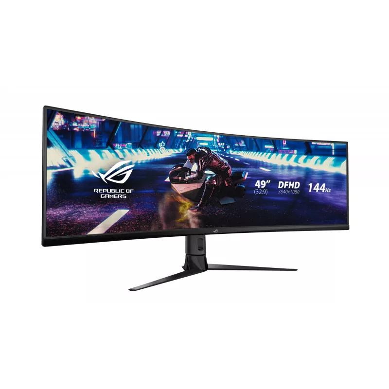 ASUS ROG Strix XG49VQ kompiuterio monitorius 124,5 cm (49 colių) 3840 x 1080 pikselių „UltraWide Full HD“ LED juodas