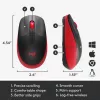 „Logitech M190“ belaidė pelė USB raudona