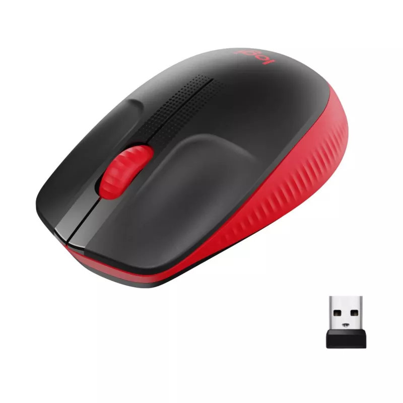 „Logitech M190“ belaidė pelė USB raudona