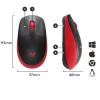 „Logitech M190“ belaidė pelė USB raudona