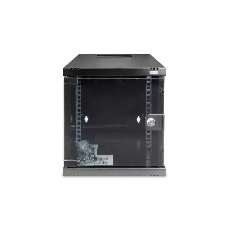 DIGITUS sieninė spinta 254 mm (10 col.) 6U sieninė spinta 330x312x300 mm, spalva juoda (RAL 9005)