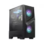 MSI MAG FORGE 100R Mid Tower žaidimų kompiuterio korpusas 'Juodas, 2x 120mm ARGB PWM ventiliatorius, 1x 120mm ventiliatorius, 1-6 ARGB šakotuvas, Mystic Light sinchronizacija, Grūdinto stiklo skydelis, ATX, mATX, mini-ITX'