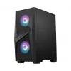 MSI MAG FORGE 100R Mid Tower žaidimų kompiuterio korpusas 'Juodas, 2x 120mm ARGB PWM ventiliatorius, 1x 120mm ventiliatorius, 1-6 ARGB šakotuvas, Mystic Light sinchronizacija, Grūdinto stiklo skydelis, ATX, mATX, mini-ITX'