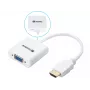 Sandberg HDMI į VGA keitiklis, VGA (D-Sub), HDMI Type A (Standartinė), Vyriška, Moteriška, Balta, RoHS