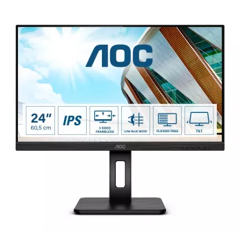 AOC P2 Q24P2Q kompiuterio monitorius 60,5 cm (23,8 col.) 2560 x 1440 pikselių Quad HD LED juodas