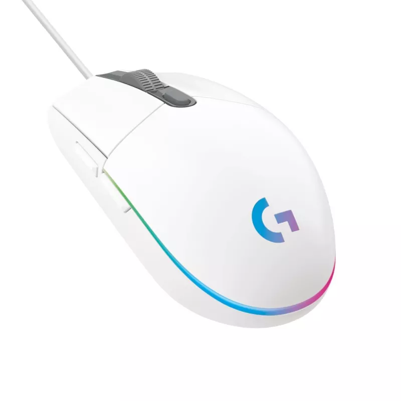 LOGITECH G203 Lightsync Gaming pelė USB White