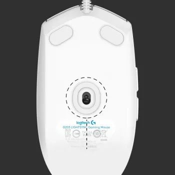 LOGITECH G203 Lightsync Gaming pelė USB White