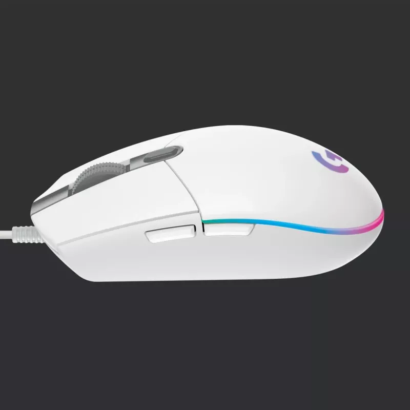 LOGITECH G203 Lightsync Gaming pelė USB White