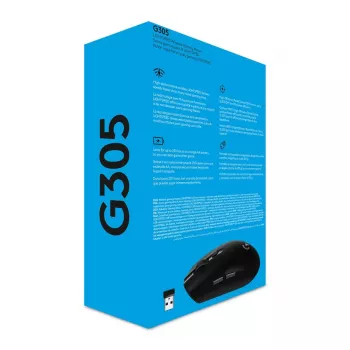 LOGITECH G305 Lightspeed belaidis žaidimų pelė juoda