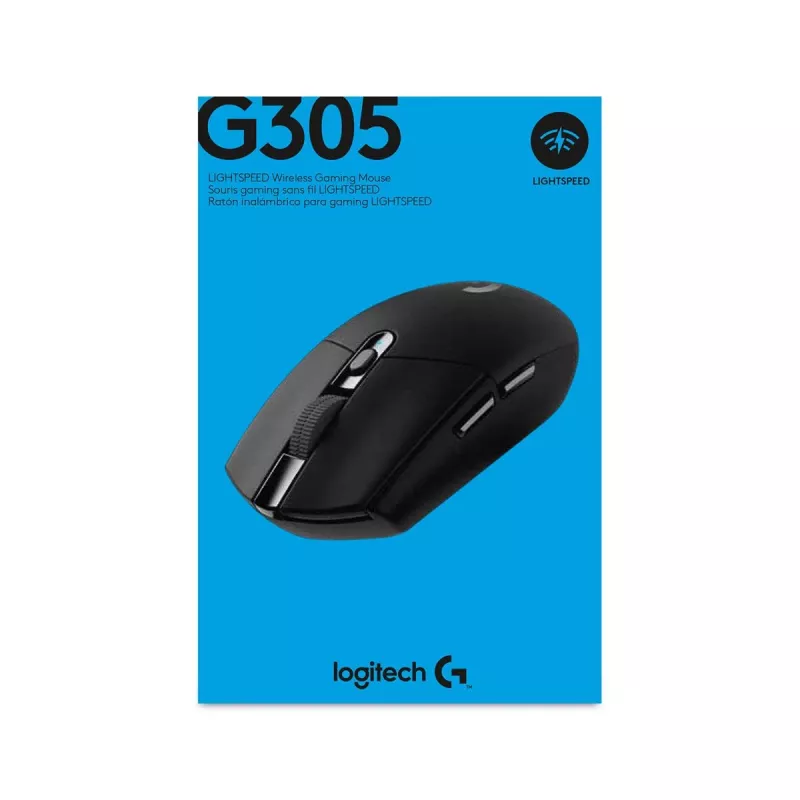 LOGITECH G305 Lightspeed belaidis žaidimų pelė juoda