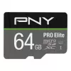 PNY Micro-sd Pro Elite 64GB Class 10 Uhs-i U3 A1 V30 SD adapteris