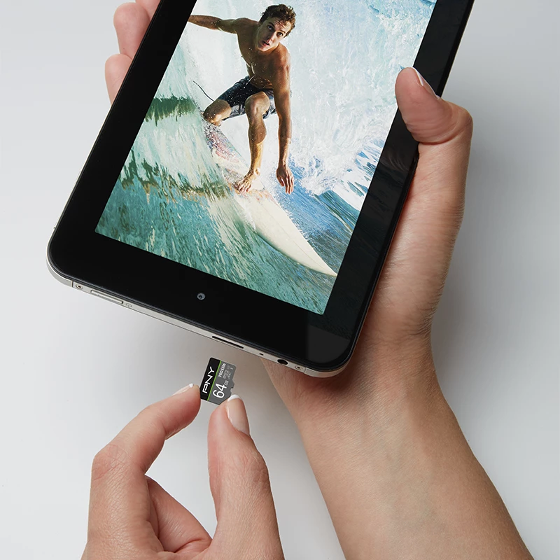 PNY Micro-sd Pro Elite 64GB Class 10 Uhs-i U3 A1 V30 SD adapteris