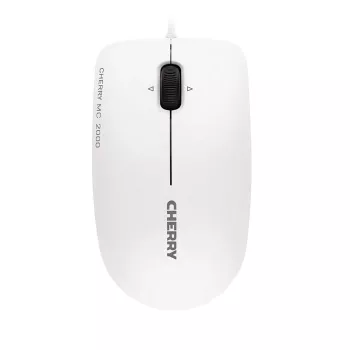 CHERRY MC 2000 laidinė pelė su pakrypstamu ratuku, šviesiai pilka, USB, abiem rankoms tinkama, IR LED, USB Type-A, 1600 DPI, pilka