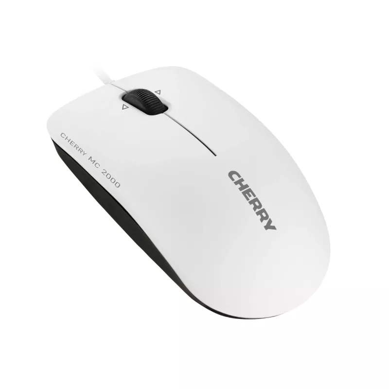 CHERRY MC 2000 laidinė pelė su pakrypstamu ratuku, šviesiai pilka, USB, abiem rankoms tinkama, IR LED, USB Type-A, 1600 DPI, pilka