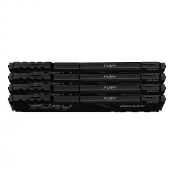 Kingston Technology FURY Beast 128GB 3200MT/s DDR4 CL16 DIMM (4 vnt. rinkinys) juoda