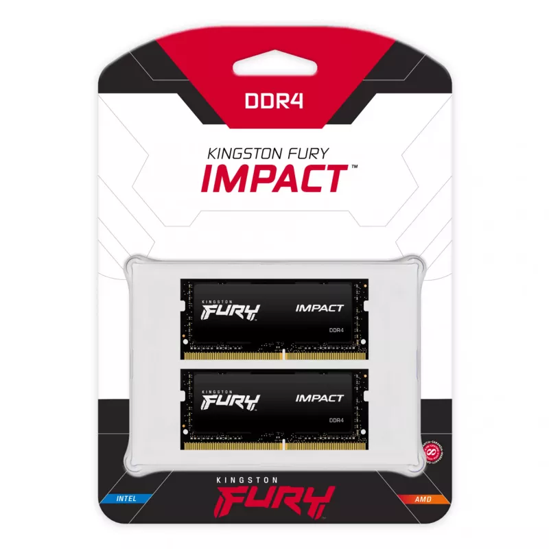 Kingston Technology FURY 64GB 3200MT/s DDR4 CL20 SODIMM (2 vnt. rinkinys) Impact
