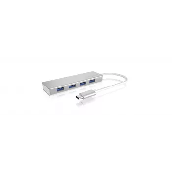 ICY BOX IB-HUB1425-C3 USB 3.2 Gen 1 (3.1 Gen 1) Type-C 5000 Mbit/s sidabrinis