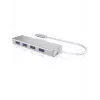 ICY BOX IB-HUB1425-C3 USB 3.2 Gen 1 (3.1 Gen 1) Type-C 5000 Mbit/s sidabrinis