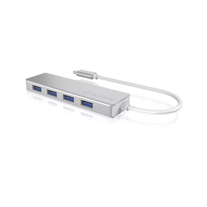 ICY BOX IB-HUB1425-C3 USB 3.2 Gen 1 (3.1 Gen 1) Type-C 5000 Mbit/s sidabrinis