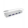 ICY BOX IB-HUB1425-C3 USB 3.2 Gen 1 (3.1 Gen 1) Type-C 5000 Mbit/s sidabrinis