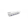 ICY BOX IB-HUB1425-C3 USB 3.2 Gen 1 (3.1 Gen 1) Type-C 5000 Mbit/s sidabrinis