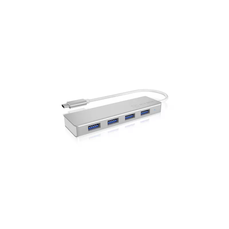 ICY BOX IB-HUB1425-C3 USB 3.2 Gen 1 (3.1 Gen 1) Type-C 5000 Mbit/s sidabrinis
