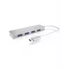 ICY BOX IB-HUB1425-C3 USB 3.2 Gen 1 (3.1 Gen 1) Type-C 5000 Mbit/s sidabrinis