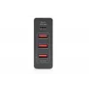 DIGITUS 4 prievadų USB kroviklis, 72 W 1x USB-C (PD) 5,9,15,20 V / 3 A, 3x USB-A 5 V / 2,4 A, juodas