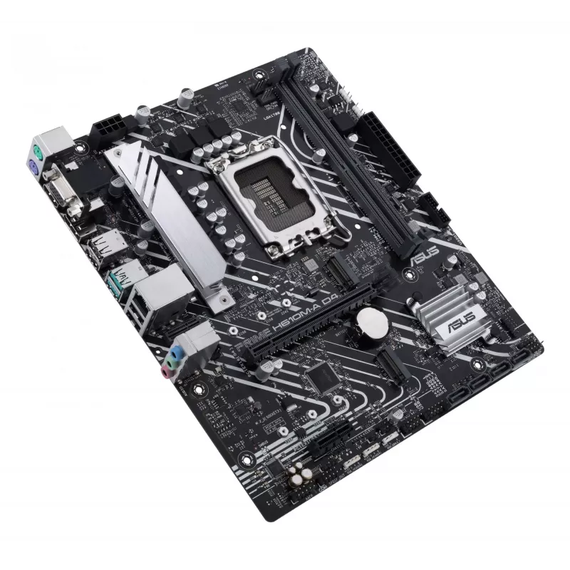 Motininė plokštė ASUS PRIME H610M-A D4-CSM, Intel H610, LGA 1700, micro ATX, DDR4, 2x DIMM, 64GB, 2x M.2, 4x SATA III, HDMI 2.1, DP 1.4