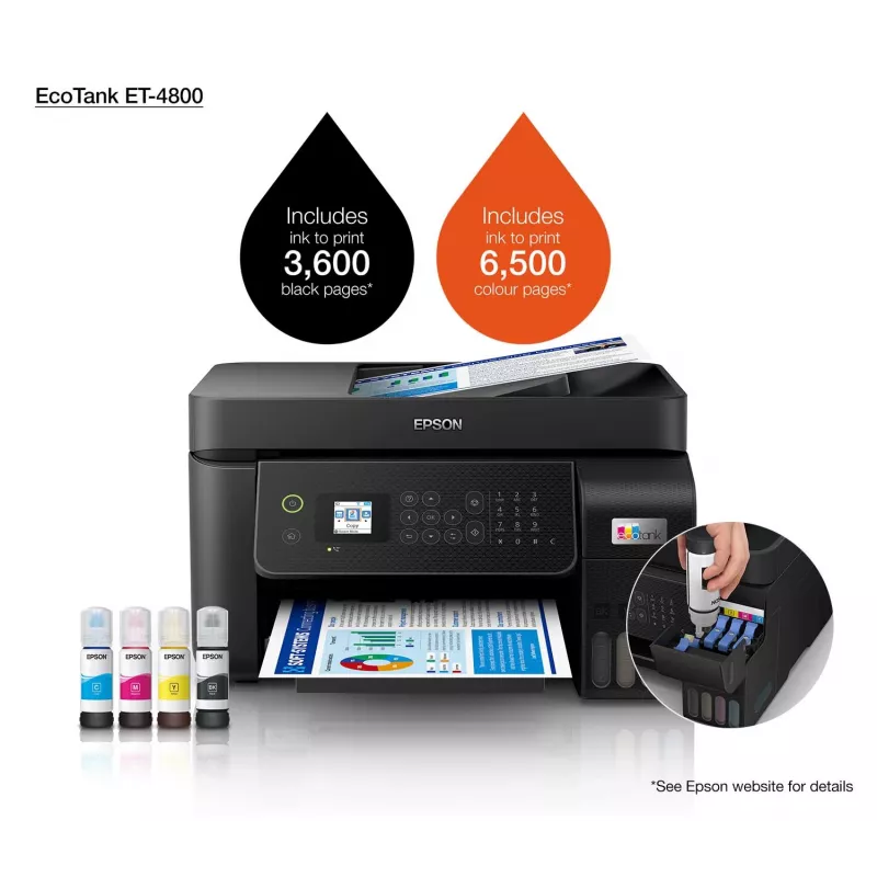 Epson EcoTank ET-4800 Rašalinis A4 5760 x 1440 DPI 33 psl./min. Wi-Fi