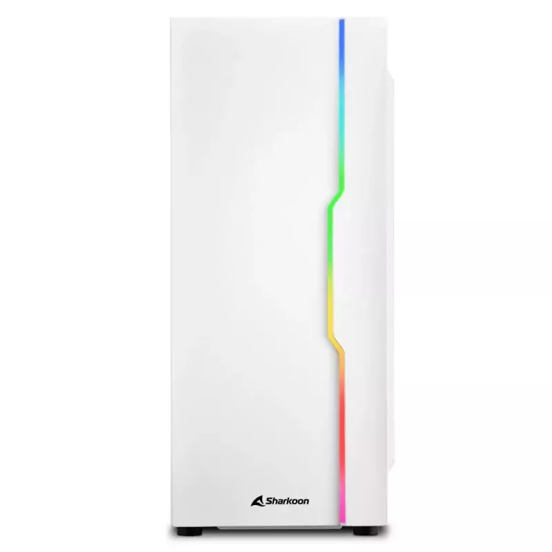 PC korpusas Sharkoon RGB Slider Midi Tower baltas
