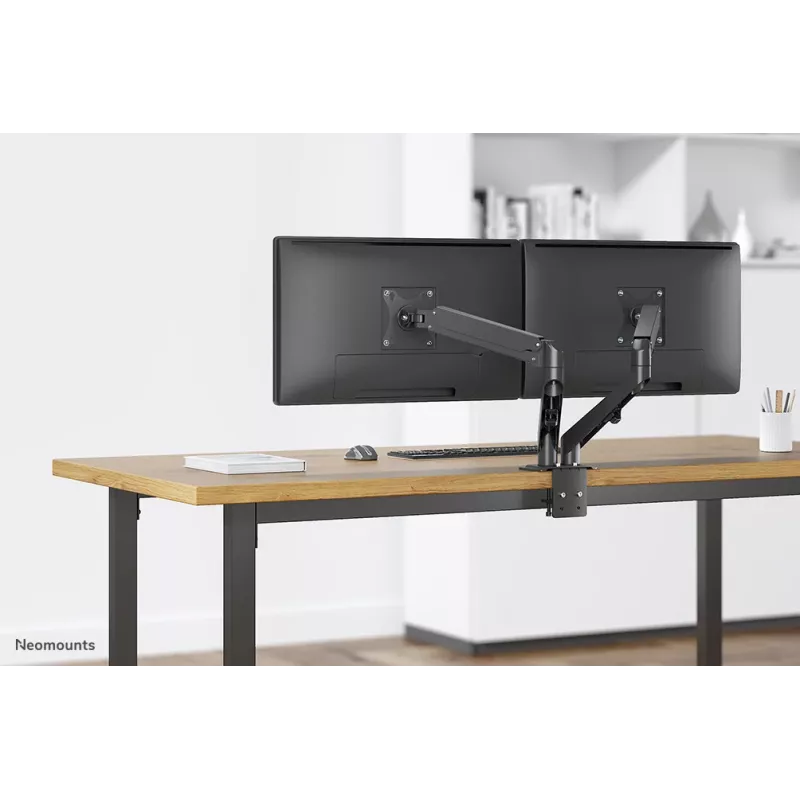 Neomounts DS70-700BL2 Monitoriaus laikiklis 17-27 colių - dujinė spyruoklė, spaustuvas, 7 kg, 43,2 cm (17 inch), 68,6 cm (27 inch), 100 x 100 mm, juoda