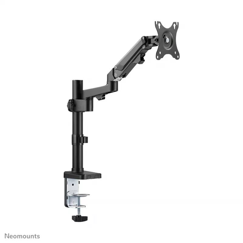 Neomounts DS70-750BL1 monitoriaus laikiklis 17-27 coliai - dujinė spyruoklė, spaustuvas / kiaurymė, 7 kg, 43,2 cm (17 colių), 68,6 cm (27 colių), 100 x 100 mm, juodas