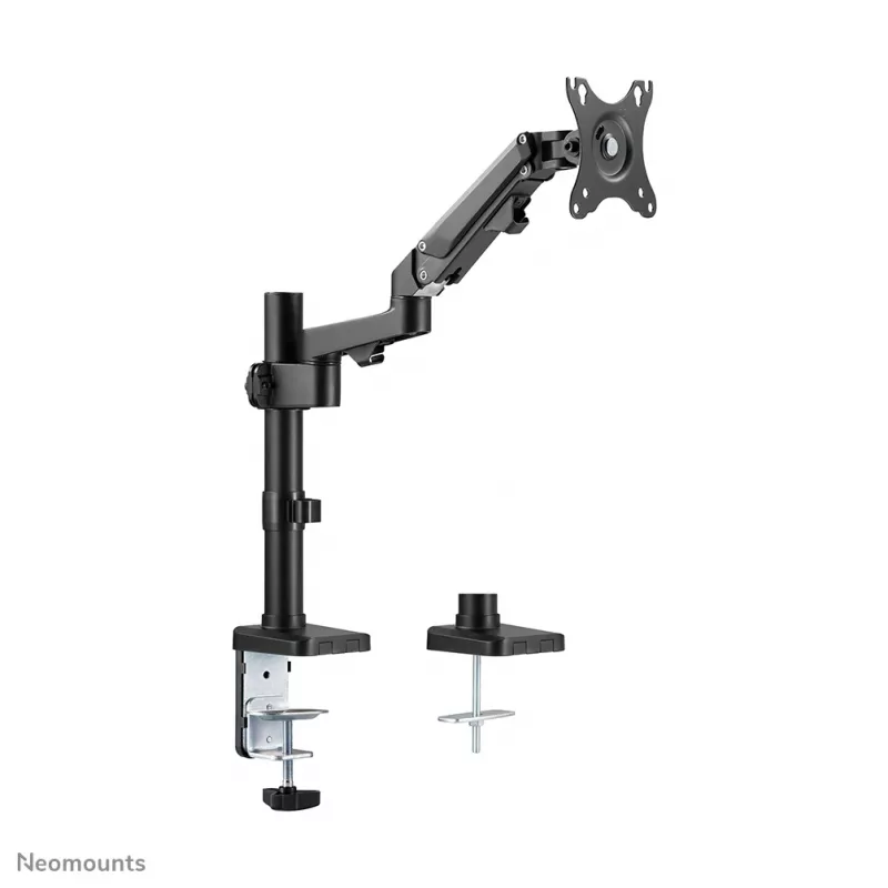 Neomounts DS70-750BL1 monitoriaus laikiklis 17-27 coliai - dujinė spyruoklė, spaustuvas / kiaurymė, 7 kg, 43,2 cm (17 colių), 68,6 cm (27 colių), 100 x 100 mm, juodas