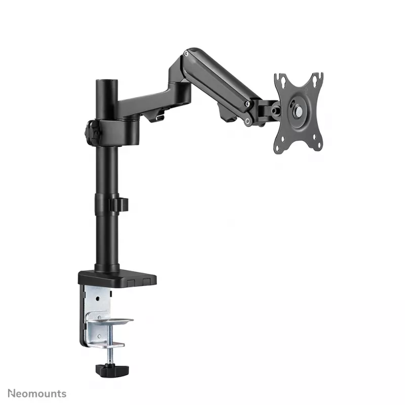 Neomounts DS70-750BL1 monitoriaus laikiklis 17-27 coliai - dujinė spyruoklė, spaustuvas / kiaurymė, 7 kg, 43,2 cm (17 colių), 68,6 cm (27 colių), 100 x 100 mm, juodas