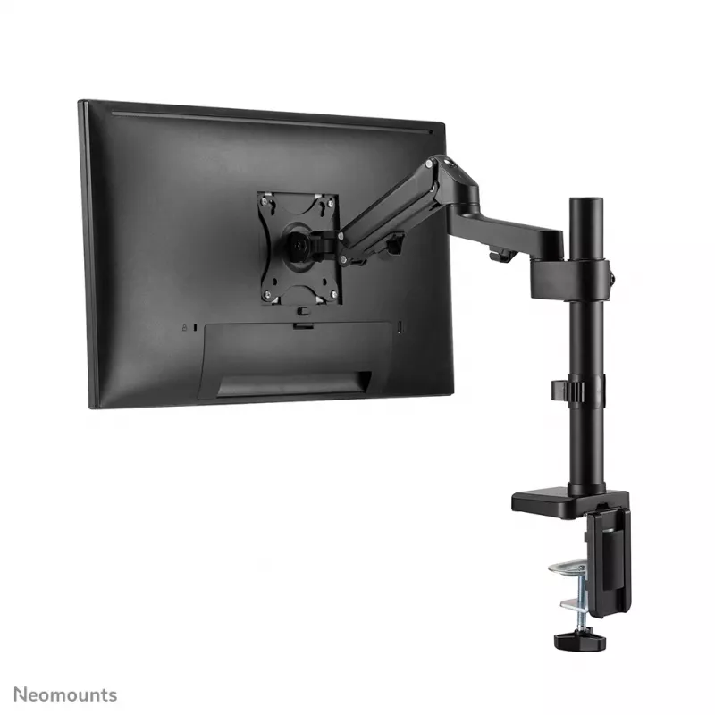Neomounts DS70-750BL1 monitoriaus laikiklis 17-27 coliai - dujinė spyruoklė, spaustuvas / kiaurymė, 7 kg, 43,2 cm (17 colių), 68,6 cm (27 colių), 100 x 100 mm, juodas